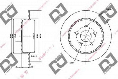 DJ PARTS bd1648 -  Тормозной диск